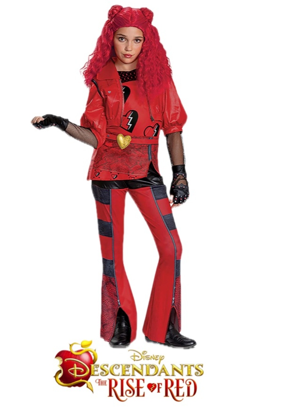 AMSCAN Disney Descendants The Rise Of Red Deluxe Red Costume Girls Size XL 14-16